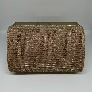 Nine West Goldtone Glitter Emora Evening Clutch - EUC